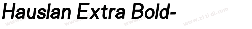 Hauslan Extra Bold字体转换